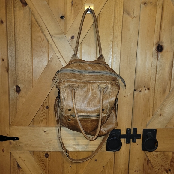 Myra Bags Button and Stitches Leather Tote Bag - Picture 2 of 15